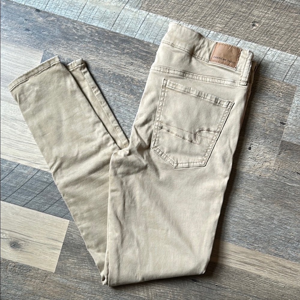Tan skinny jeans